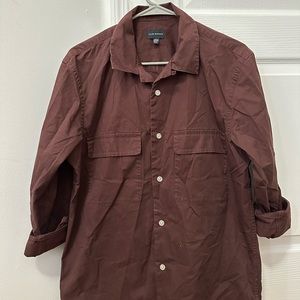 Club Mónaco Brown button up shirt —— One use —— Size M
